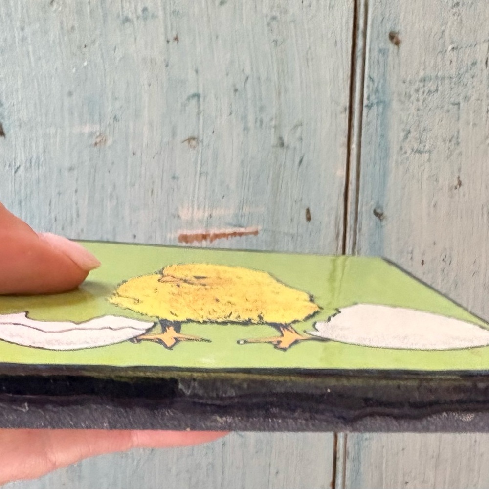 Easter Baby Chick Artisan Coaster/Small Hot Plate Hand-Painted Ceramic Tile - Picture 7 of 8